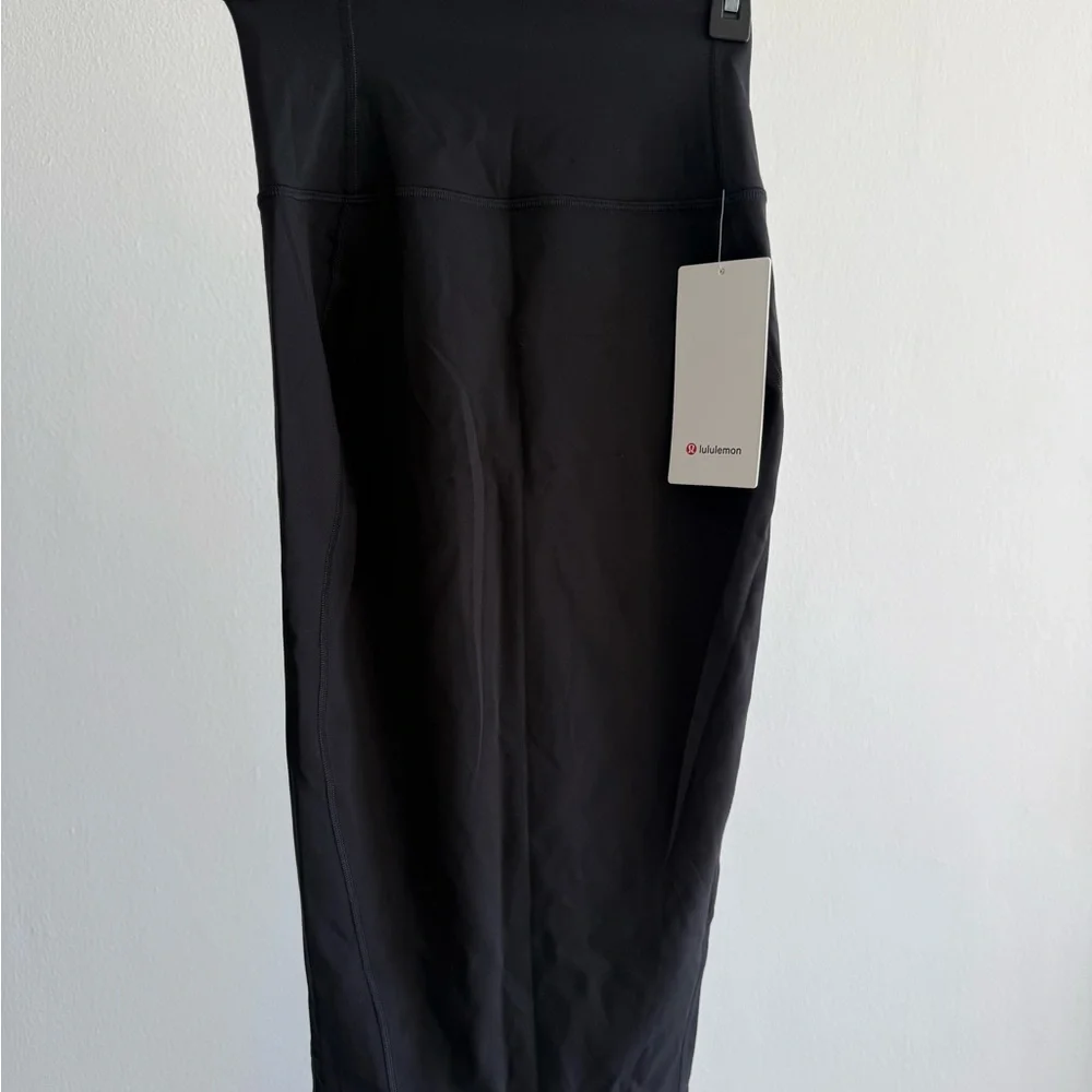 Lululemon Nulu Slim-Fit High-Rise Midi Skirt Black Size 4 NWT LW8AH0S Asia